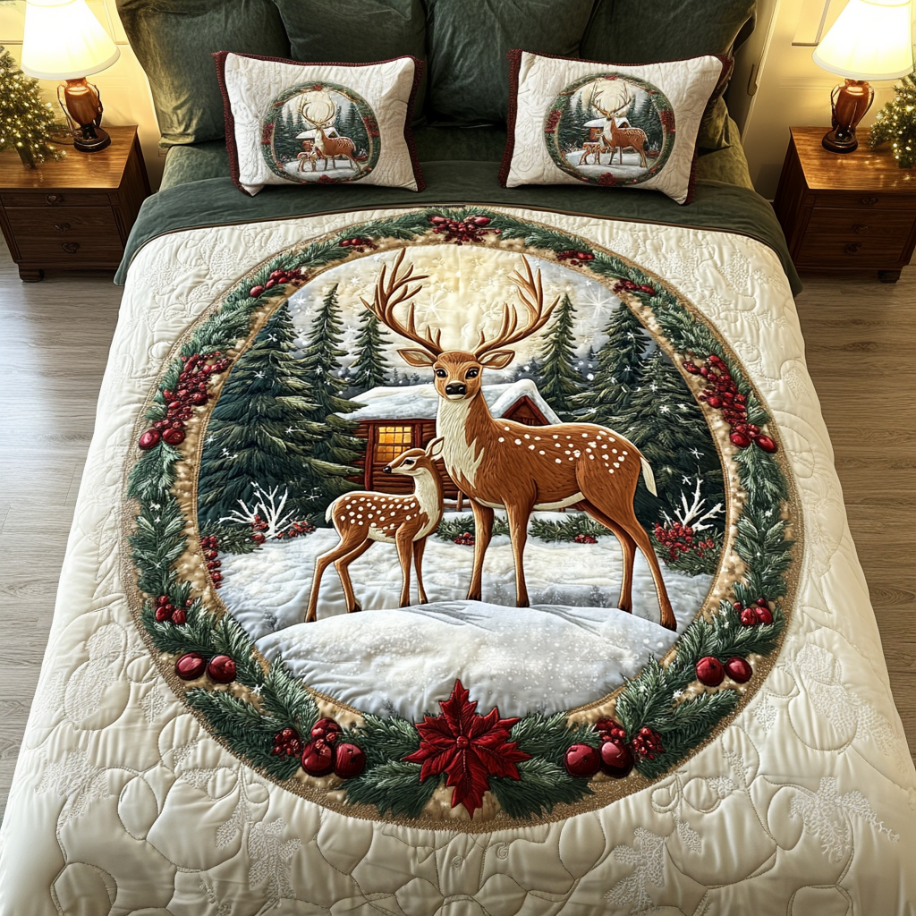 Winter Whispers -Piece Quilted Bedding Set VH VTQ-Myprintsy
