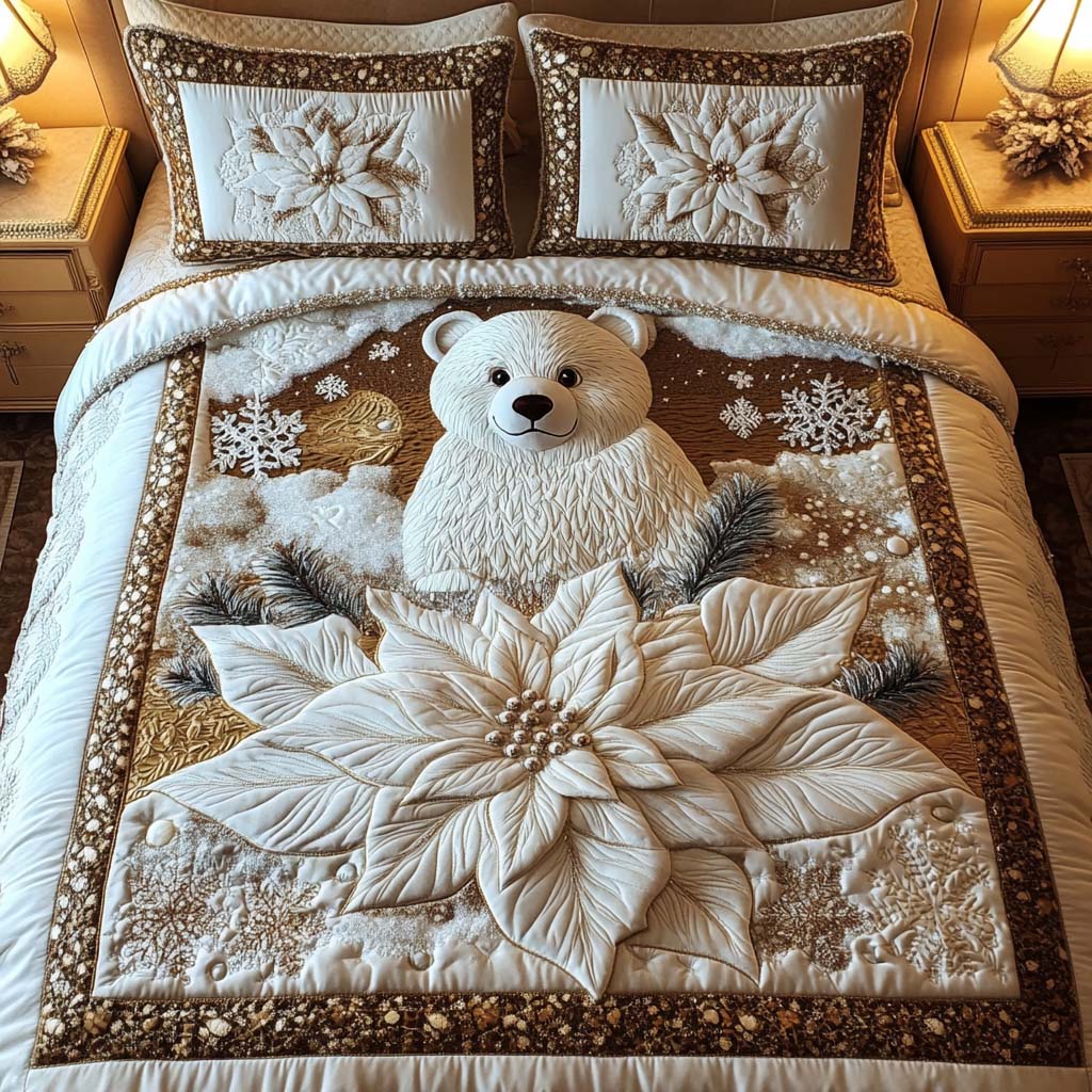Winter White -Piece Quilted Bedding Set VTQ-Myprintsy