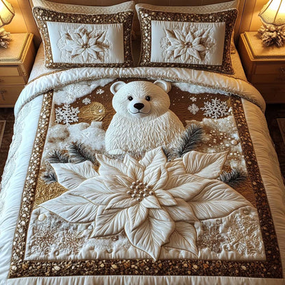 Winter White -Piece Quilted Bedding Set VTQ-Myprintsy