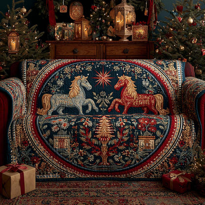 Winter Wonderland Carousel Quilted Sofa Cover VTQ-Myprintsy