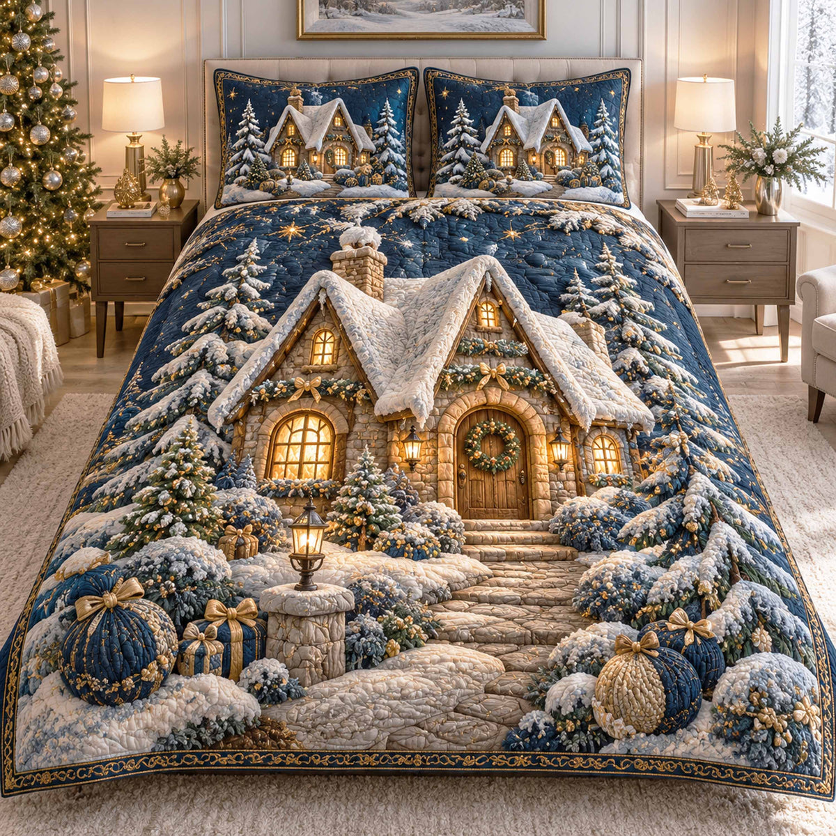 Winter Wonderland -Piece Quilted Bedding Set VTQ-Myprintsy