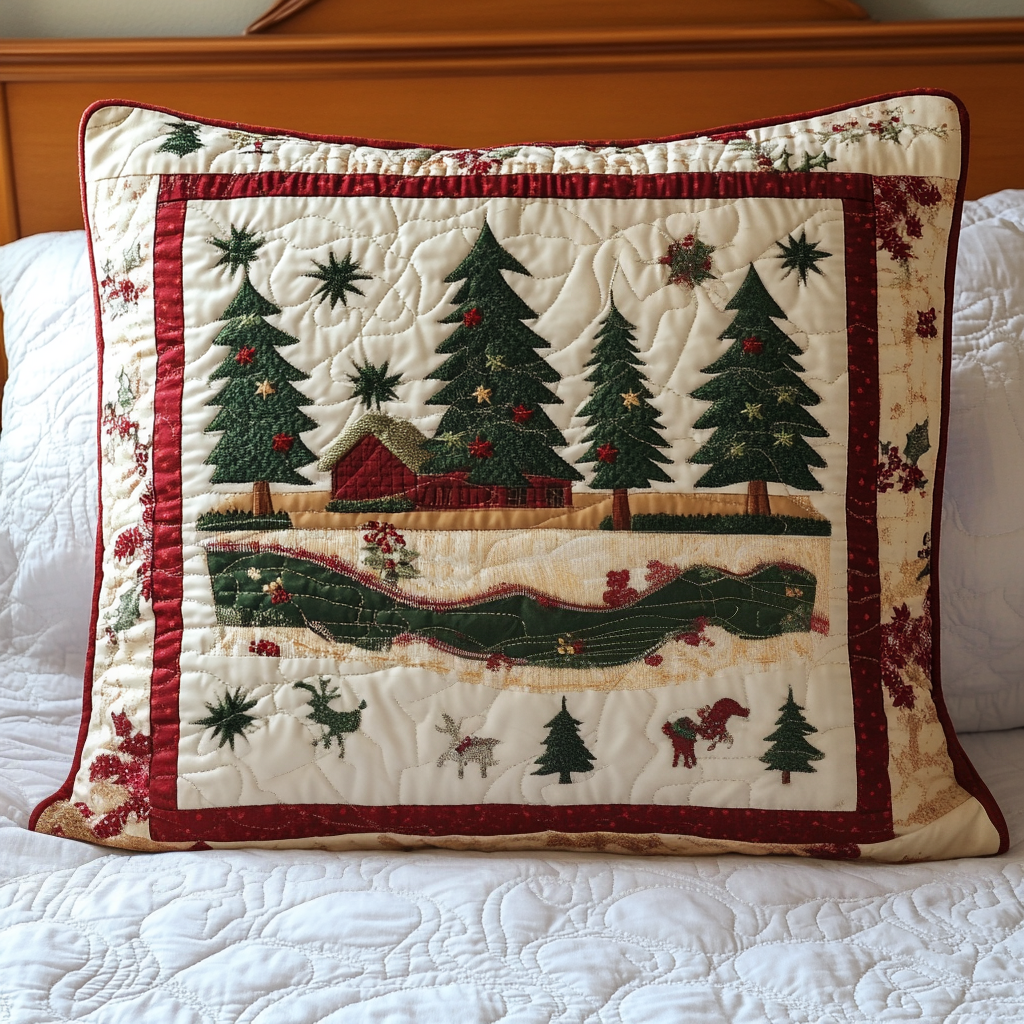 Winter Wonderland Quilted Bedding Pillow Case VTQ-Myprintsy