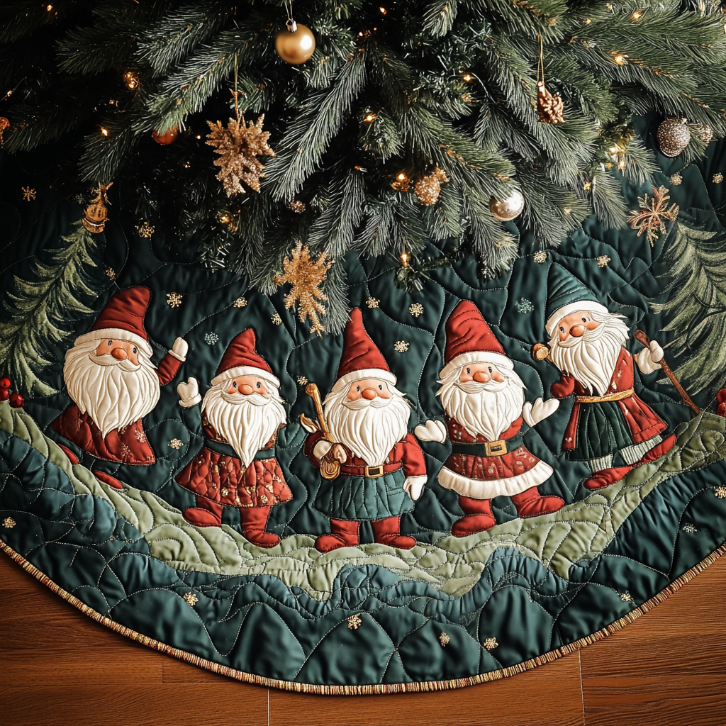 Winter Wonderland Quilted Christmas Tree Skirt VH-Myprintsy