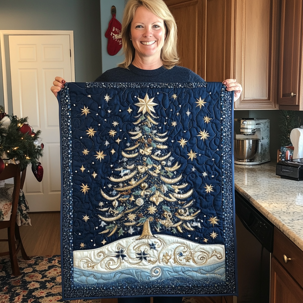Winter Wonderland Tree Quilted Table Runner VTQ-Myprintsy