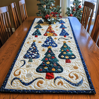 Winter Wonderland Trees Quilted Table Runner VTQ-Myprintsy