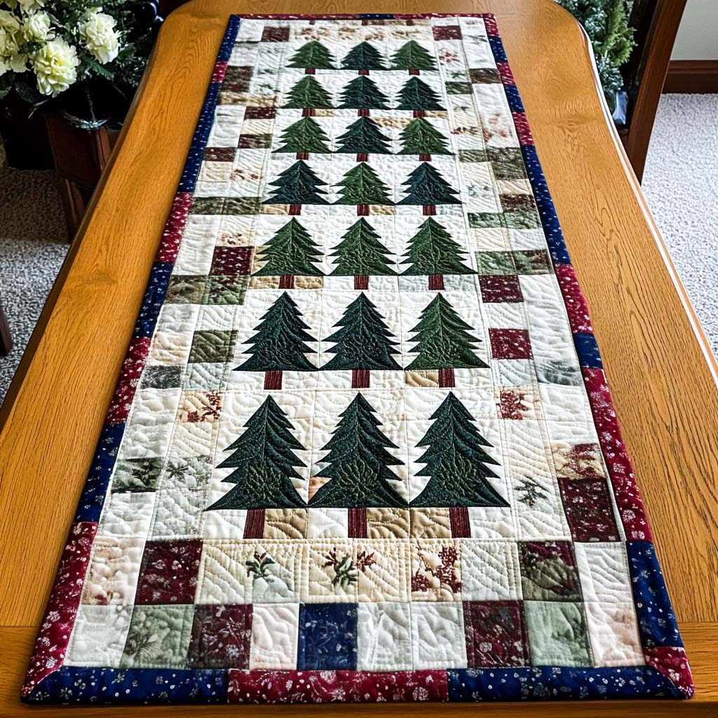 Winter Woods Delight Quilted Table Runner VTQ-Myprintsy
