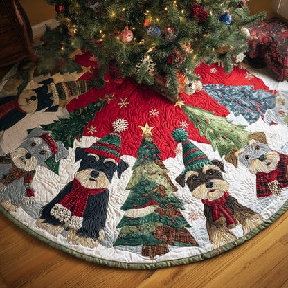 Winter Woofs Quilted Christmas Tree Skirt-Myprintsy