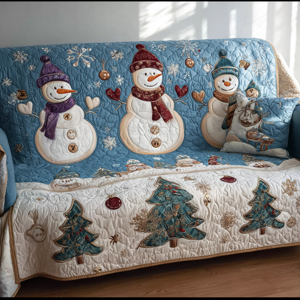 Wintertime Huddle Quilted Sofa Cover VTQ-Myprintsy