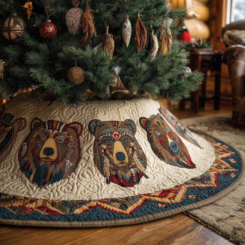 Wisdom Totem Ring Christmas Quilted Tree Skirt-Myprintsy