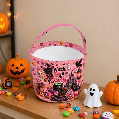 Witch Better Have My Candy - Personalized Pink Halloween Candy Bag - Gift For Halloween-Myprintsy