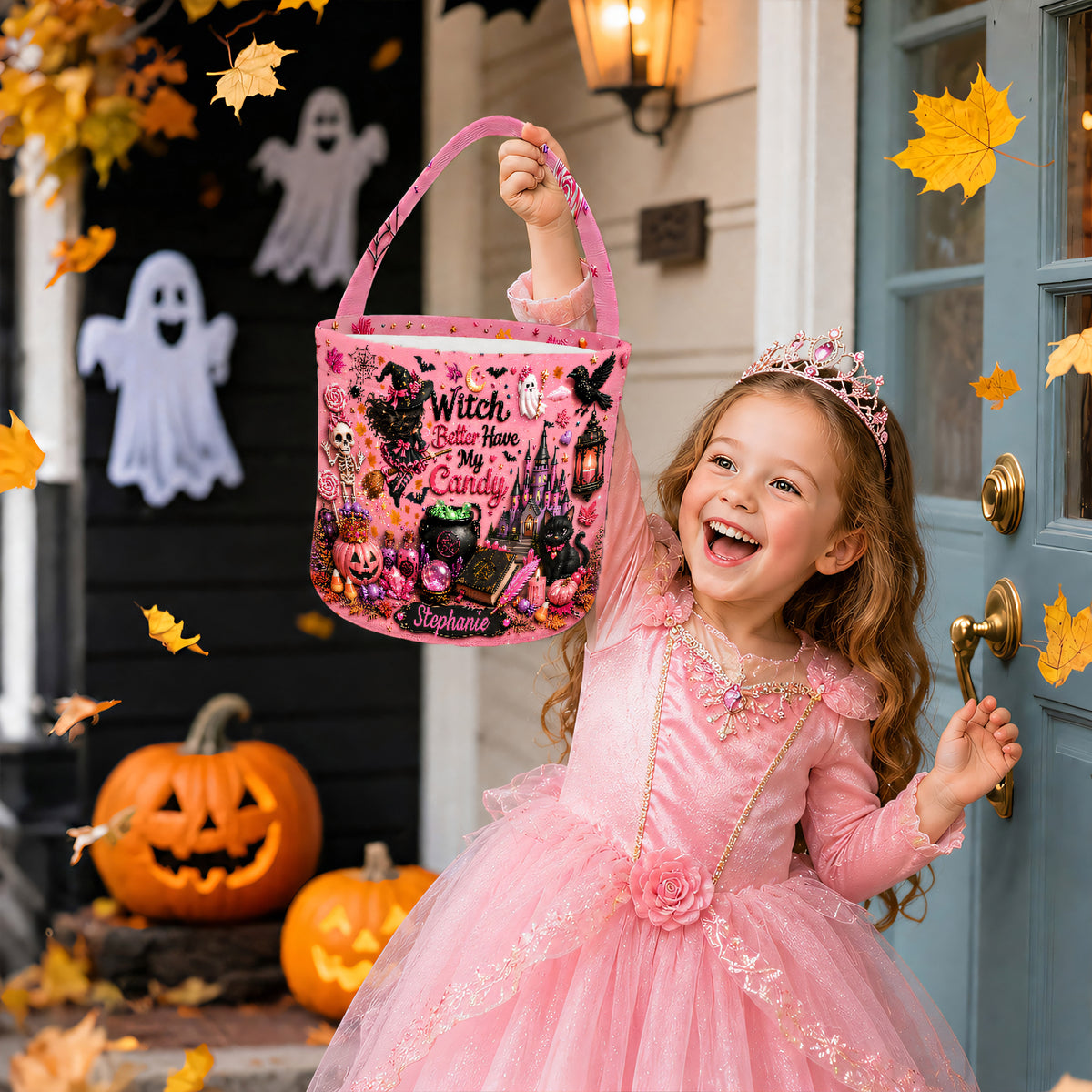 Witch Better Have My Candy - Personalized Pink Halloween Candy Bag - Gift For Halloween-Myprintsy