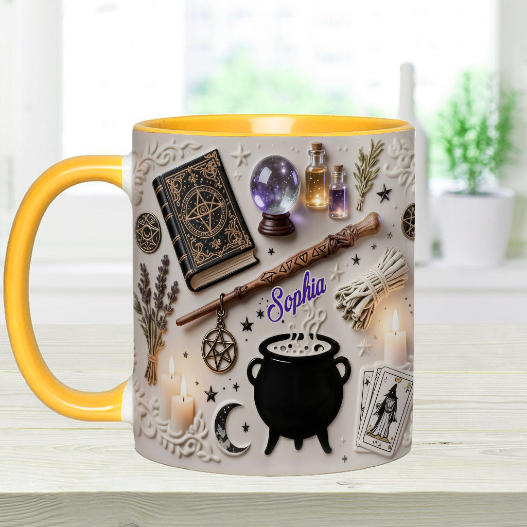Witchcraft - Personalized Witch Accent Mug & Coaster-Myprintsy