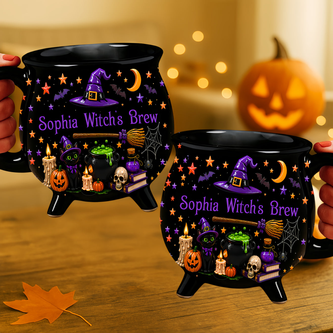Witch's Brew - Personalized Cauldron Mug - Gift For Halloween-Myprintsy