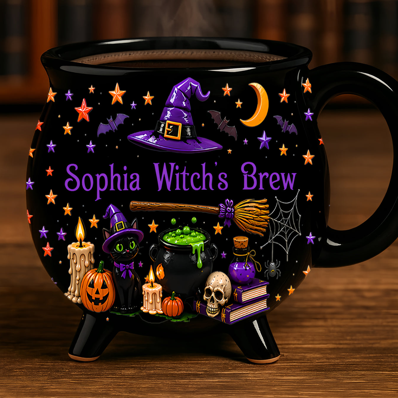 Witch's Brew - Personalized Cauldron Mug - Gift For Halloween-Myprintsy