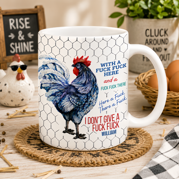 With A Fuck Here Fuck There I Dont Give A Fuck Personalized Coffee Mug-Myprintsy