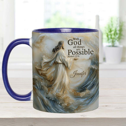 With God All Things Is Posible - Personalized Accent Mug-Myprintsy