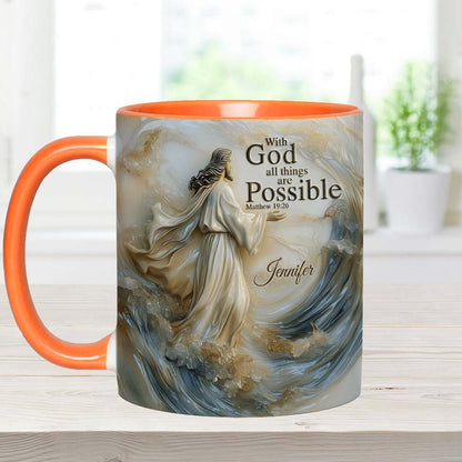 With God All Things Is Posible - Personalized Accent Mug-Myprintsy