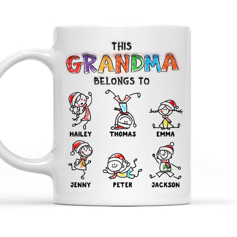 This Grandma Belongs To - Personalized Coffee Mug