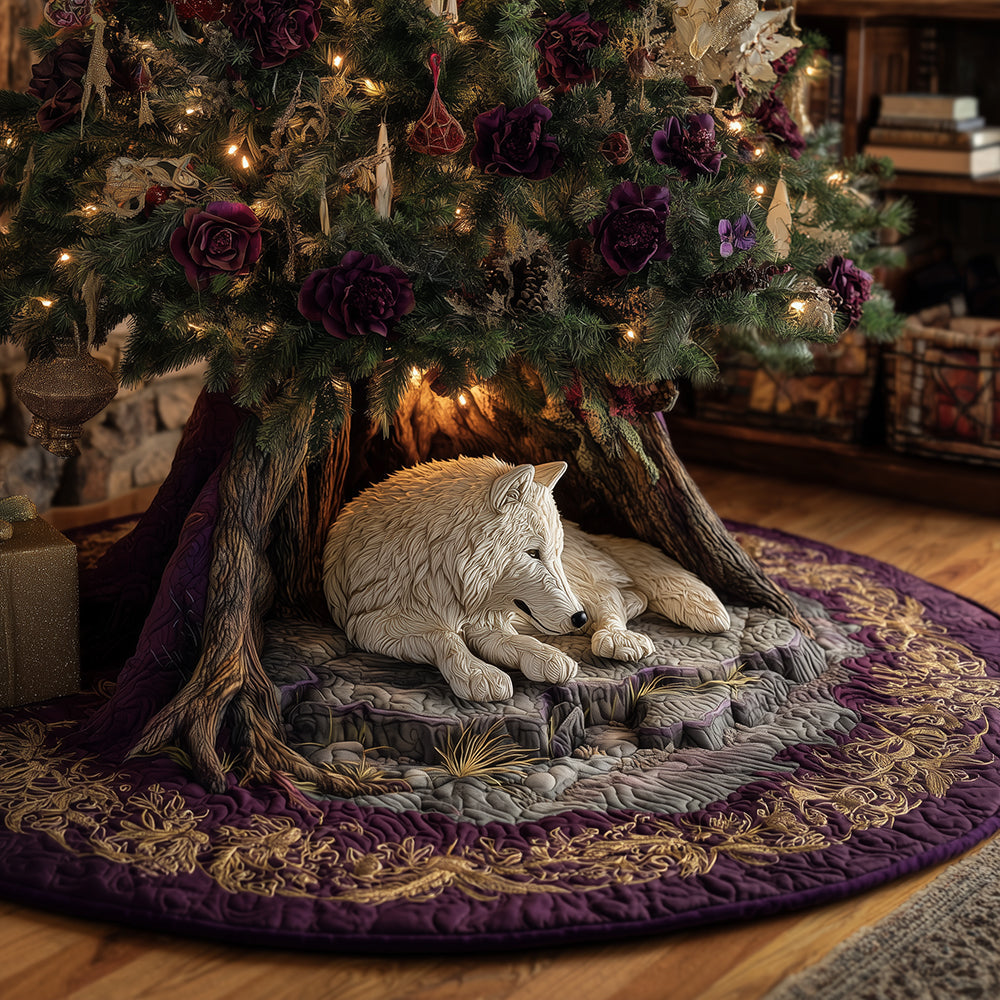 Wolf of the Midnight Christmas Quilted Tree Skirt-Myprintsy