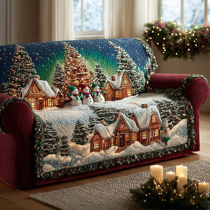 Wonderland Winter Glow Quilted Sofa Cover VTQ-Myprintsy