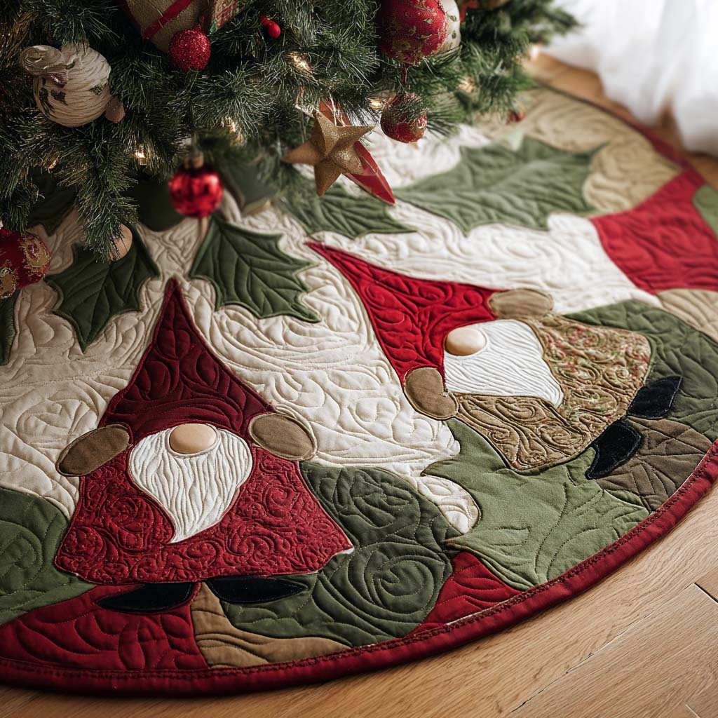 Woodland Cheer Christmas Quilted Tree Skirt-Myprintsy