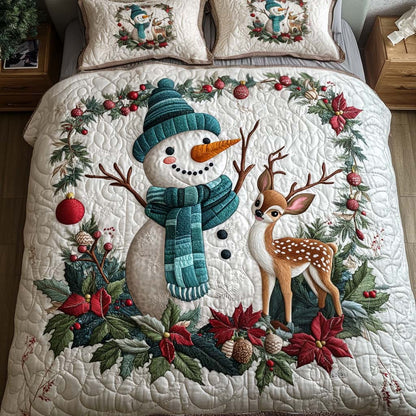 Woodland Frost -Piece Quilted Bedding Set VTQ-Myprintsy