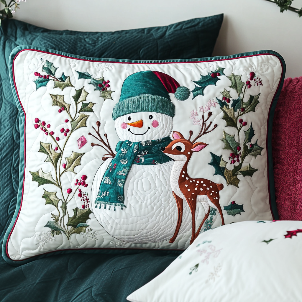 Woodland Frost Quilted Bedding Pillow Case VTQ-Myprintsy