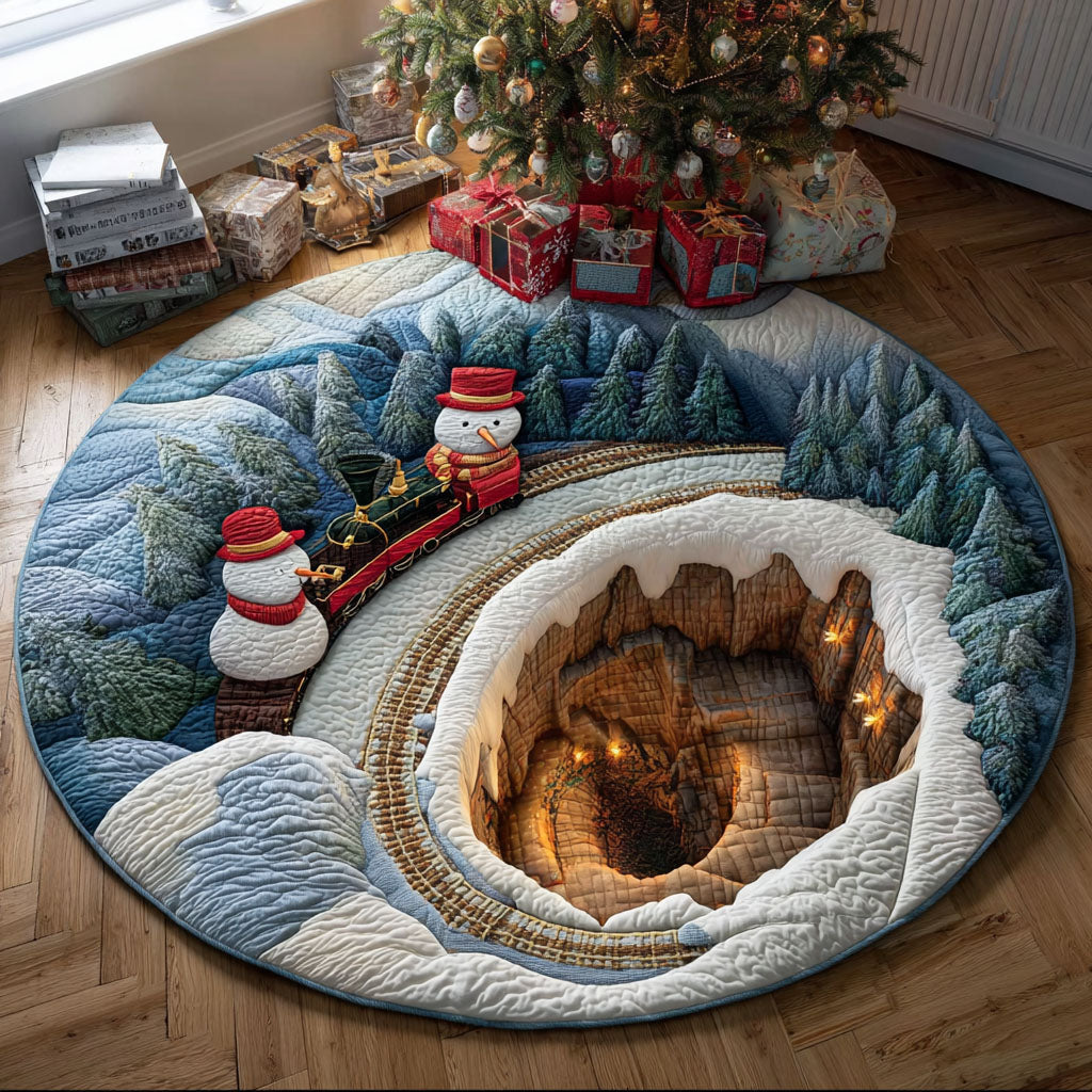 Woodland Snowjoy Quilted Round Mat VTQ-Myprintsy