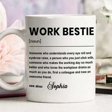 Work Bestie Definition - Personalized Coffee Mug-Myprintsy