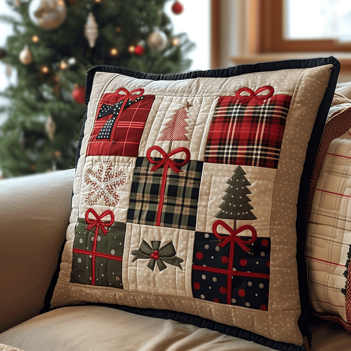 Wrapped in Joy Quilted Pillow Case VTQ-Myprintsy