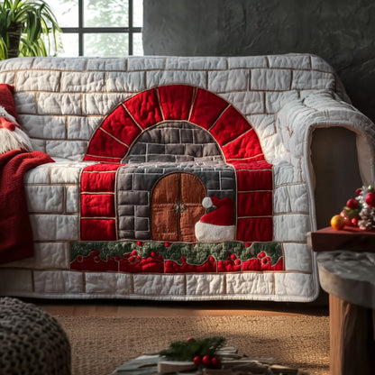 Xmas Hearth Haven Quilted Sofa Cover VTQ-Myprintsy