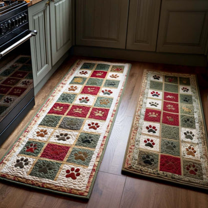 Xmas Paw Kitchen Area Rug VTQ-Myprintsy