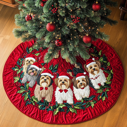 Yorkshires Wonder Christmas Quilted Tree Skirt-Myprintsy