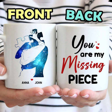You Are My Missing Piece - Personalized Coffee Mug - Gift For Couple-Myprintsy