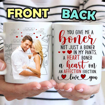 You Give Me A Honer, Heart, Affection - Personalized Ceramic Funny Mug-Myprintsy