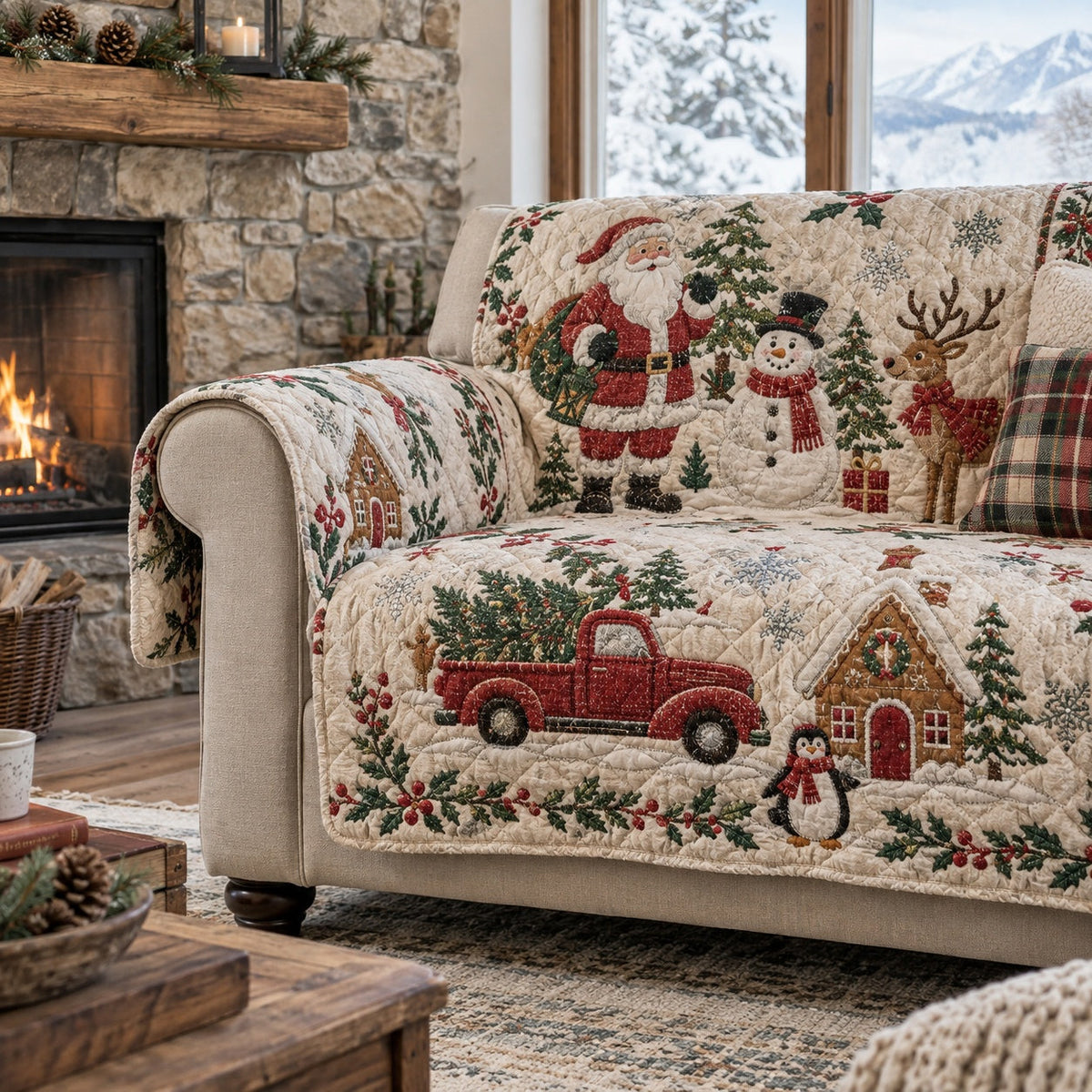 Yule Vintage Hauler Quilted Sofa Cover VTQ-Myprintsy