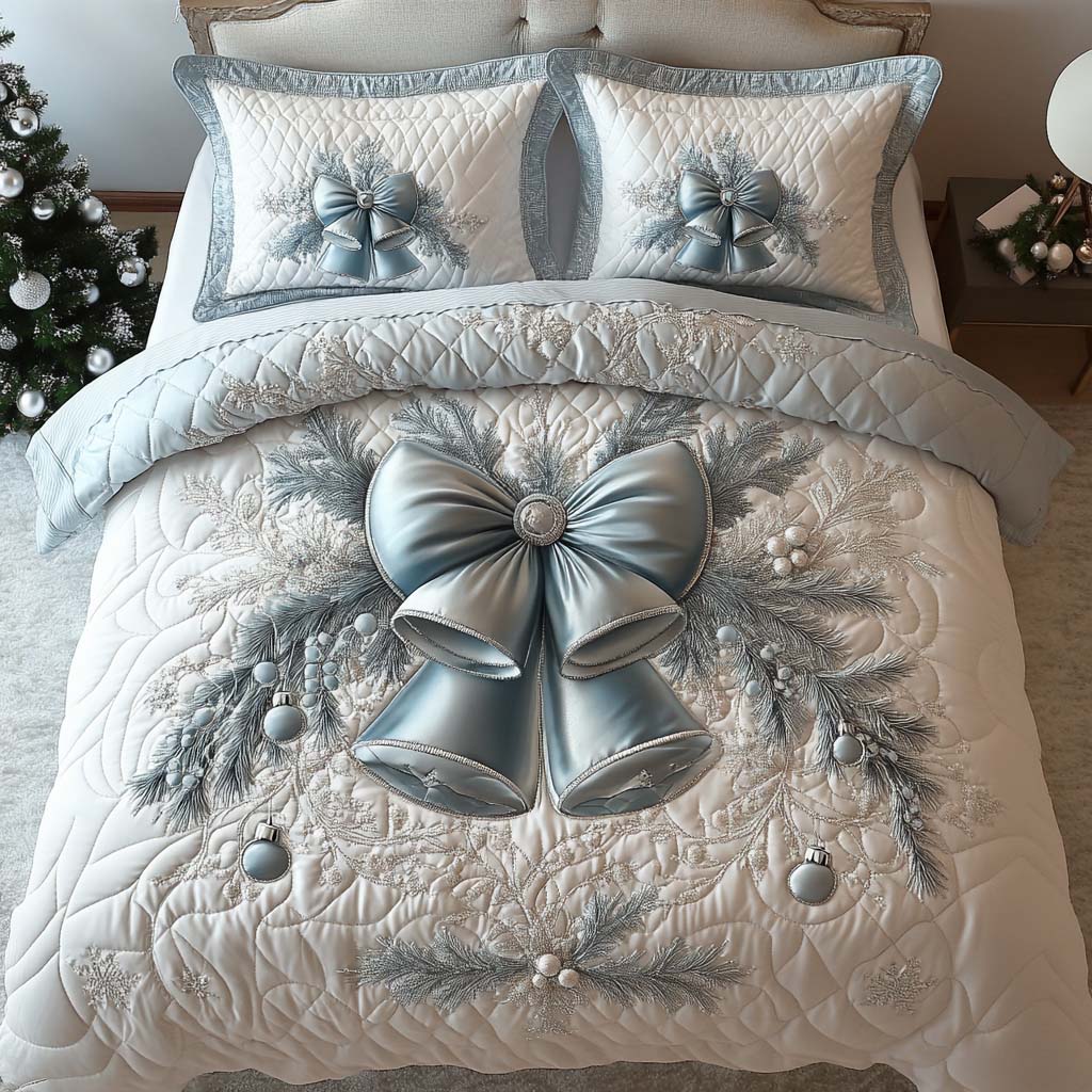 Yuletide Bell Glow -Piece Quilted Bedding Set VTQ-Myprintsy