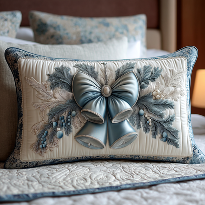 Yuletide Bell Glow Quilted Bedding Pillow Case VTQ-Myprintsy