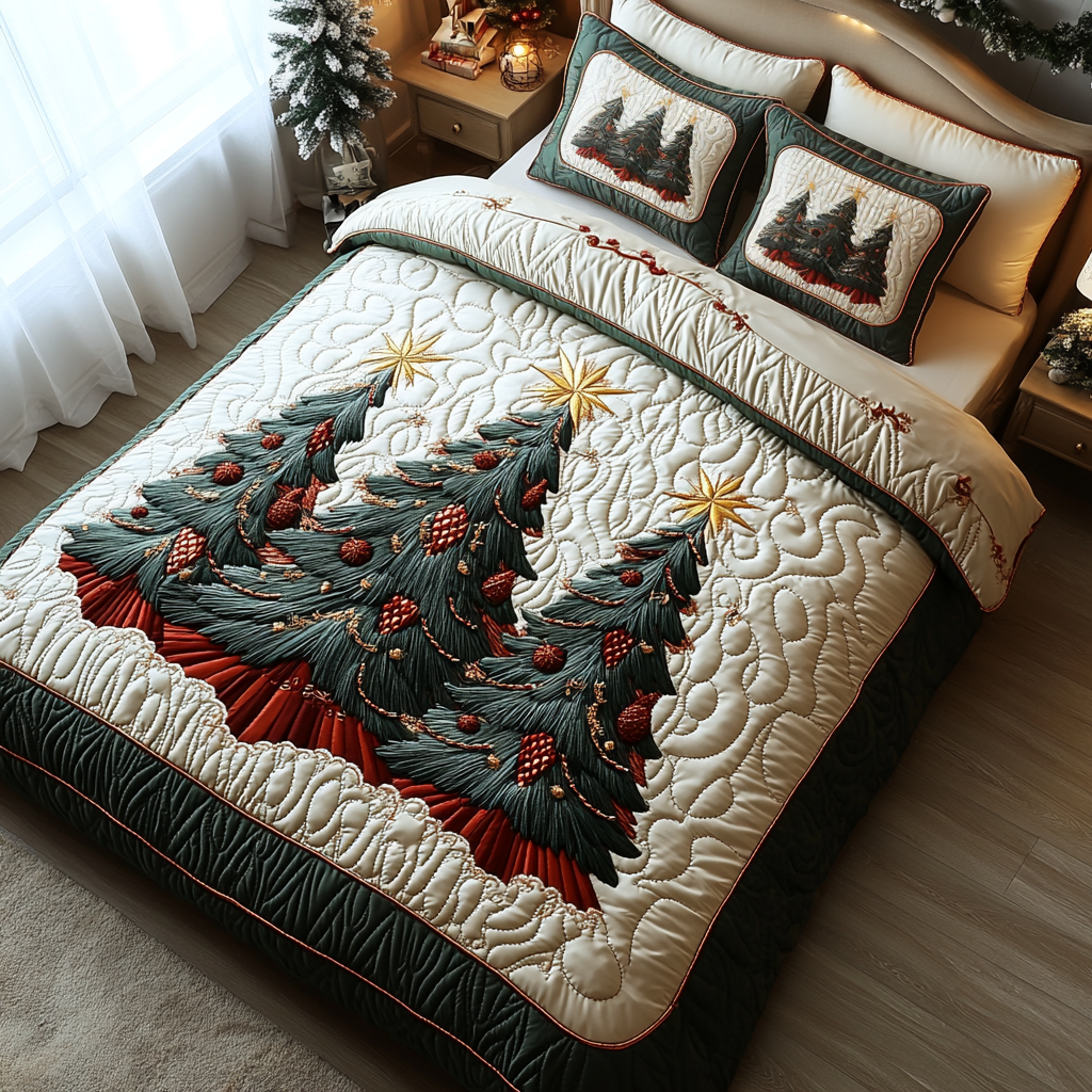 Yuletide Bliss -Piece Quilted Bedding Set VTQ-Myprintsy