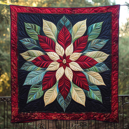 Yuletide Bloom Quilted Blanket VTQ-Myprintsy