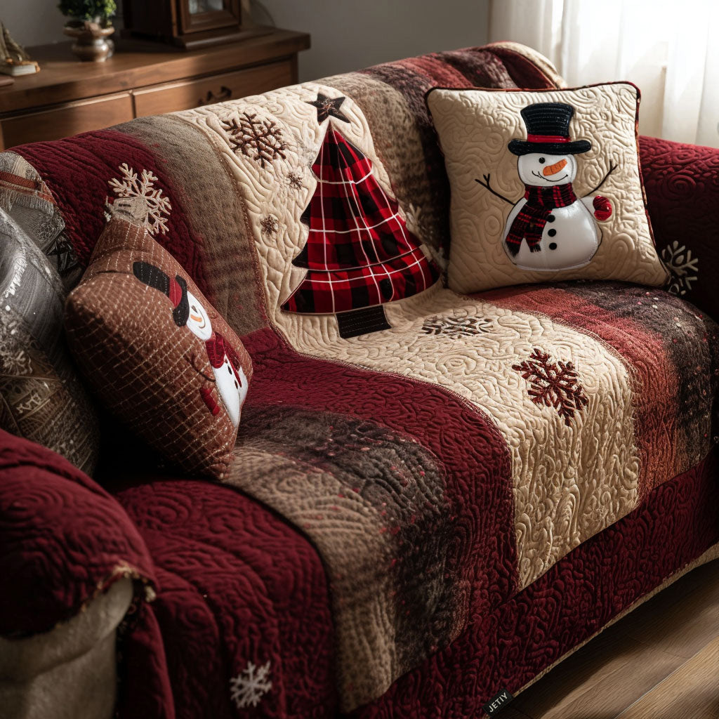Yuletide Bloom Quilted Sofa Cover VTQ-Myprintsy