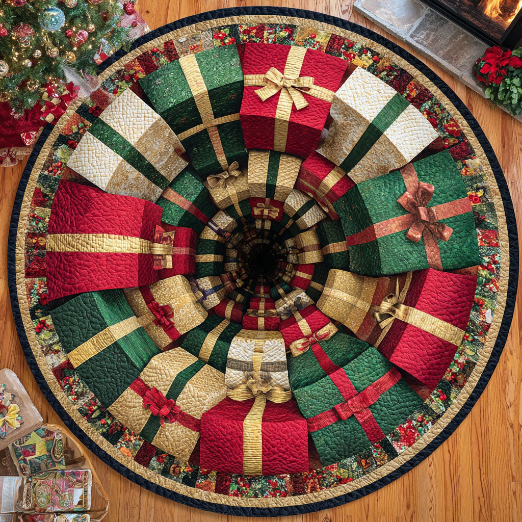 Yuletide Dream Quilted Round Mat VTQ-Myprintsy