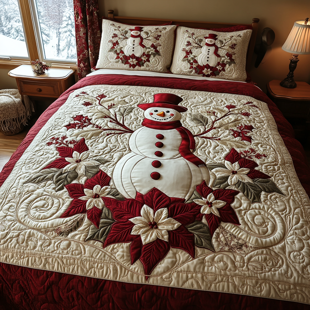 Yuletide Glow -Piece Quilted Bedding Set VTQ-Myprintsy