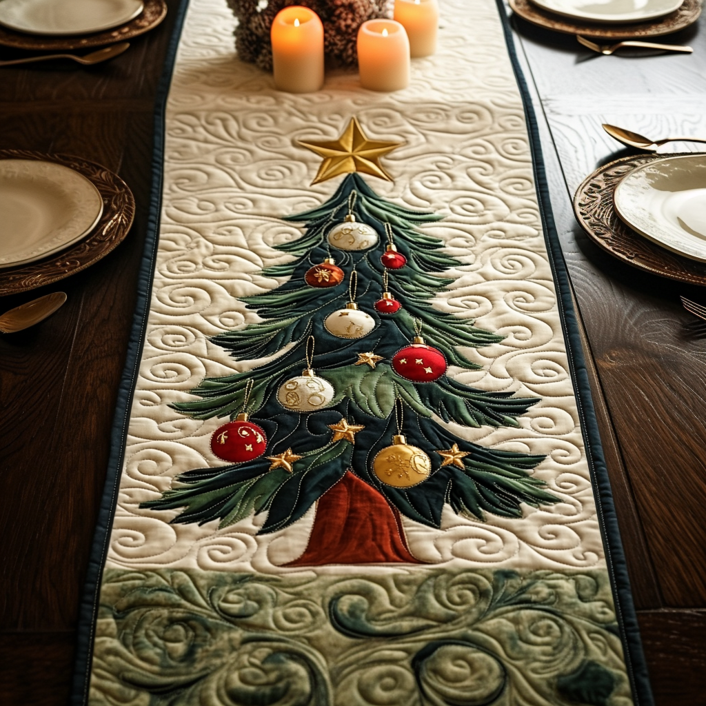Yuletide Magic Quilted Table Runner VH VTQ-Myprintsy