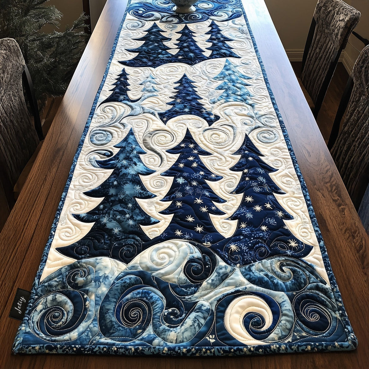 Yuletide Tree Magic Quilted Table Runner VTQ-Myprintsy