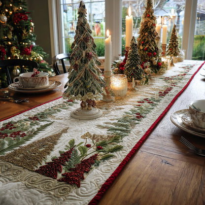 Yuletide Trees Quilted Table Runner VTQ-Myprintsy
