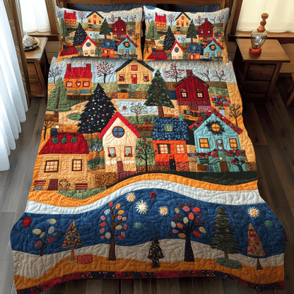 Yuletide Warmth -Piece Quilted Bedding Set PD VTQ-Myprintsy