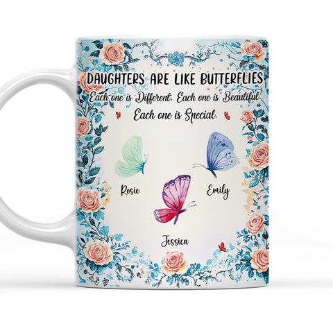 Daughters Bloom With Beauty - Personalized Coffee Mug