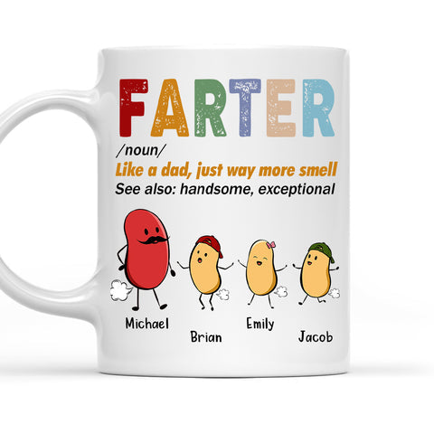 Farter Like Dad Just Way More Smell - Personalized Coffee Mug