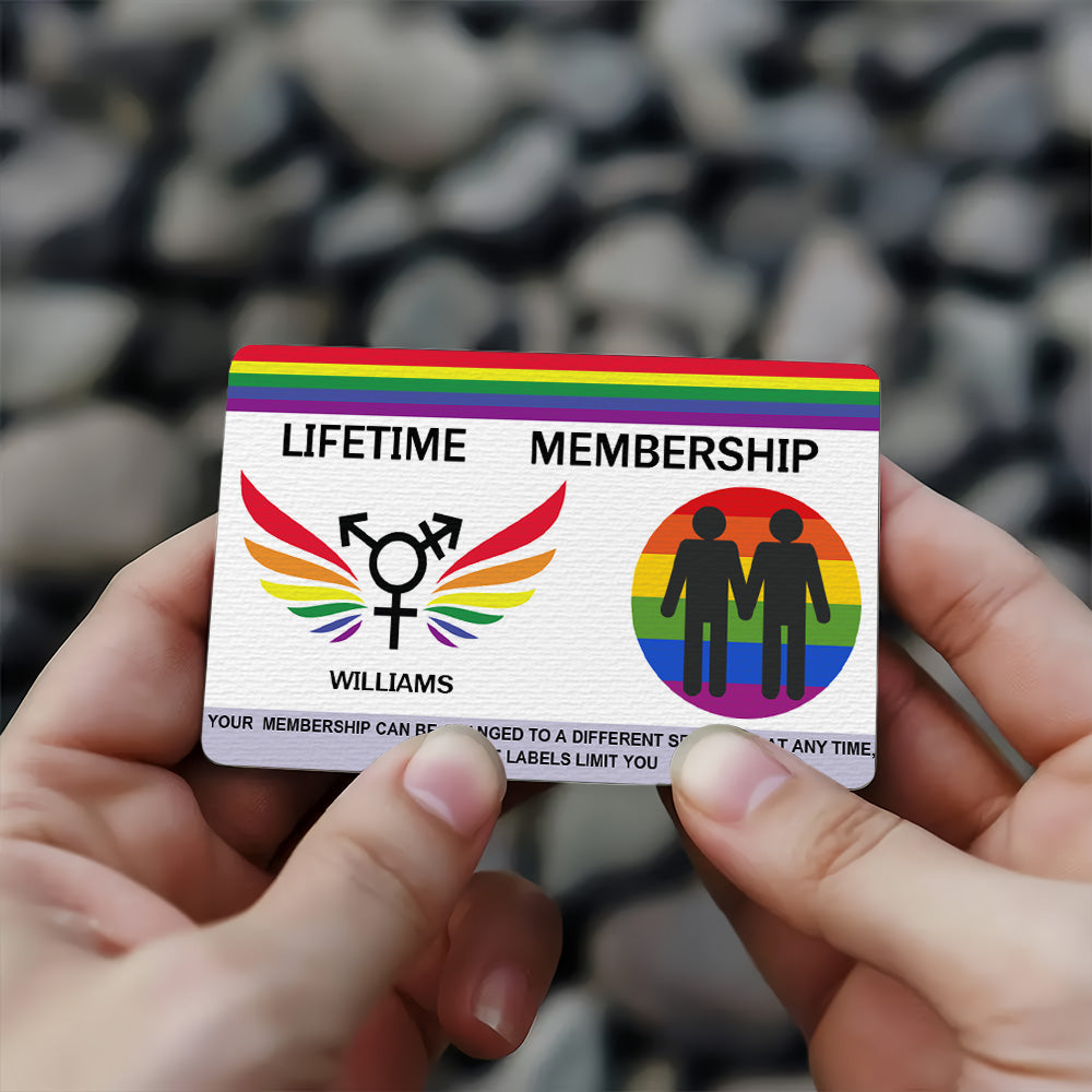 Lifetime Membership - Personalized Aluminum Wallet Card